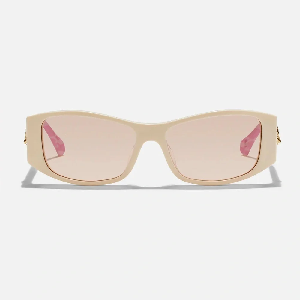 CAMILLA Pinot at the Palazzo butter ivory rectangular statement boho sunglasses
